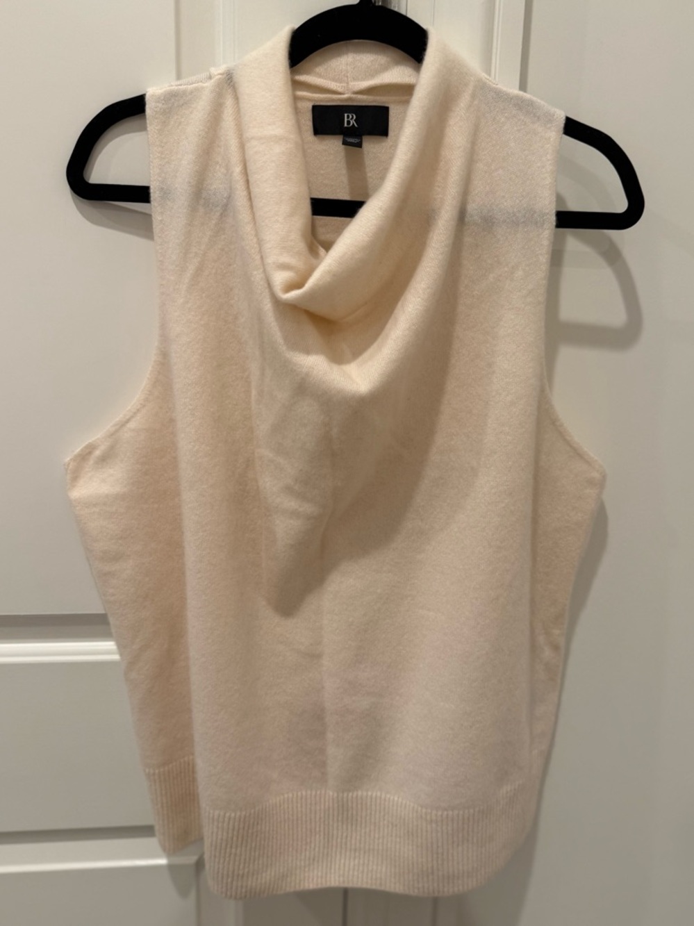 Banana Republic Inga Cashmere Tank Top Cream Black